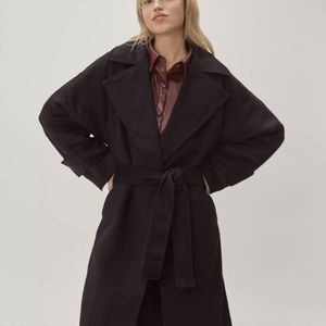 Whool Coat, Nasty Gal, size 4, Black